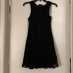 Luicd Pink Black Lace Skater Dress XS